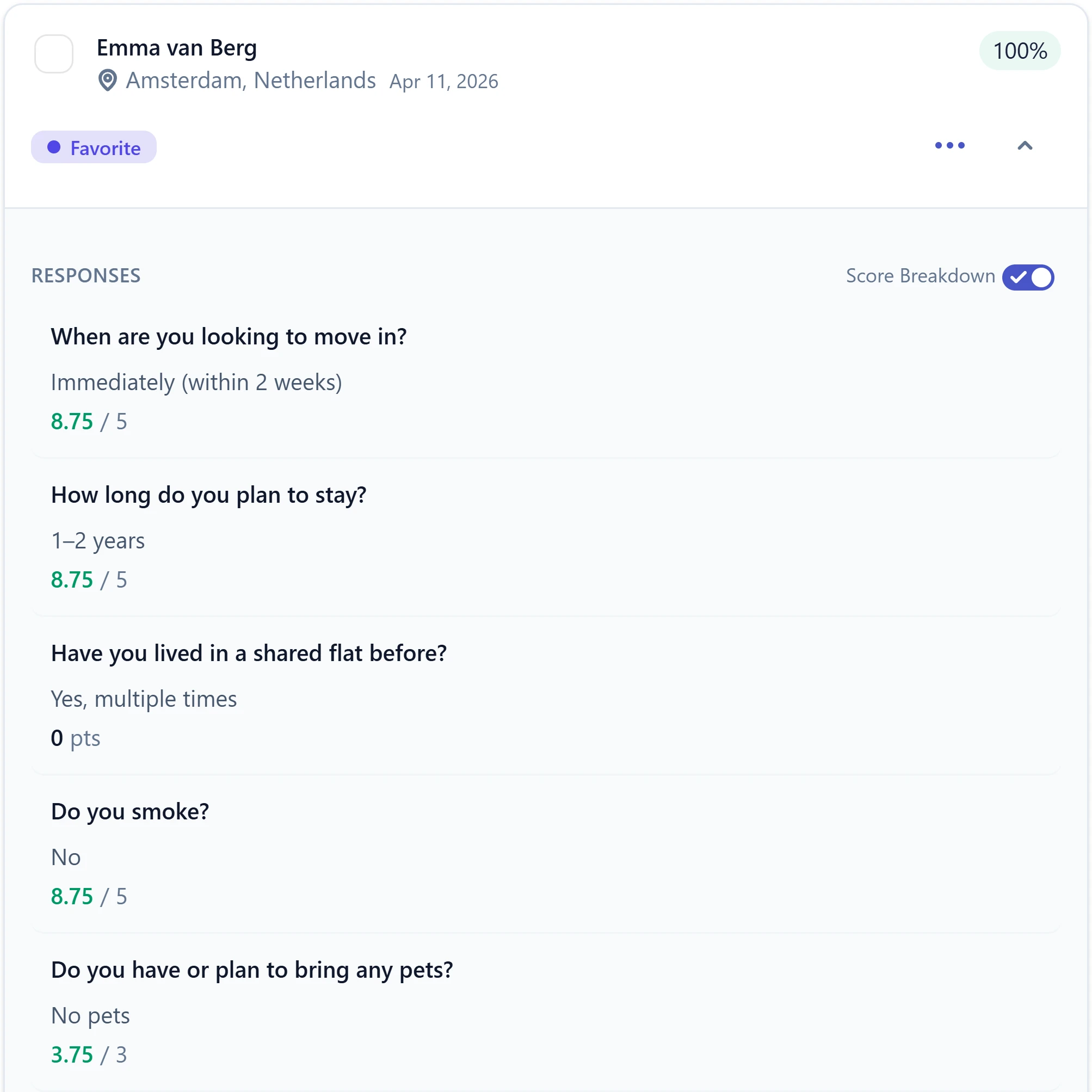 Scoring based on your rules